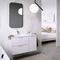 Мебель для ванной Aqwella Accent 90 2 ящика левая, белый