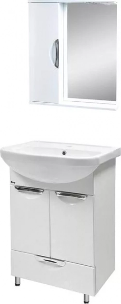 Мебель для ванной Emmy Милли 55х44 с ящиком и дверцами, белый