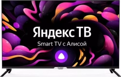 Телевизор HYUNDAI H-LED50BU7003 Яндекс.ТВ Frameless черный 4K Ultra HD 60Hz DVB-T DVB-T2 DVB-C DVB-S DVB-S2 USB WiFi Smart TV