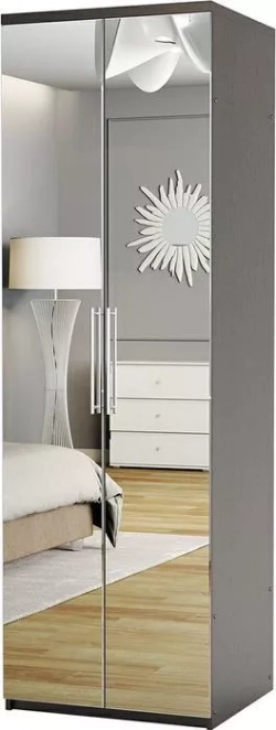 Шкаф для одежды Шарм-Дизайн Комфорт МШ-21 70х60 с зеркалами, венге