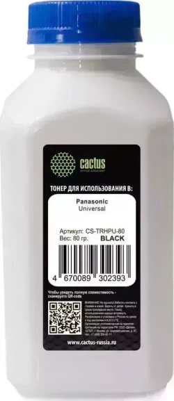 Тонер CACTUS Расходный материал для печати CS-TRHPU-80 черный 80гр. ( )