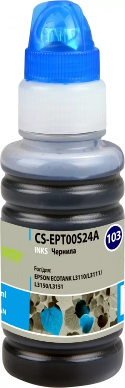 Расходный материал для печати CACTUS CS-EPT00S24A 103C голубой 70мл ( )
