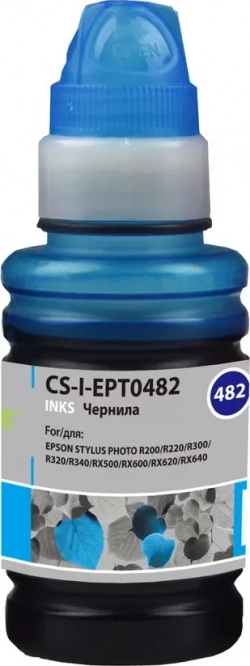 Расходный материал для печати CACTUS CS-I-EPT0482 голубой 100мл ( )