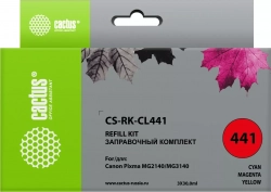 Расходный материал для печати CACTUS CS-RK-CL441 многоцветный 3x90мл (Заправочный набор)