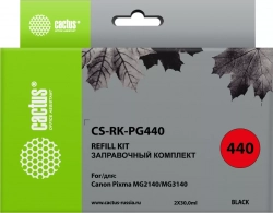 Расходный материал для печати CACTUS CS-RK-PG440 черный 2x60мл (Заправочный набор)