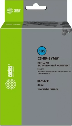 Расходный материал для печати CACTUS CS-RK-3YM61 N305 черный 30мл (Заправочный набор)
