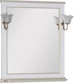Зеркало AQUANET Валенса 80 белый краколет/золото (182650)