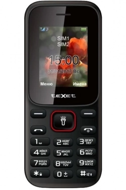 Мобильный телефон TeXet TM-128 черный-красный