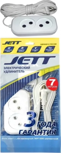 Удлинитель Jett РС-2 2роз. 7м (155-057)