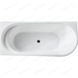 Акриловая ванна BELBANGO 150x80 левая, слив-перелив хром (BB410-1500-780-L)