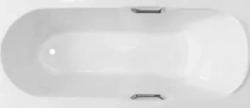 Ванна из литого мрамора Эстет Камелия 180x75 см, прямоугольная, с ножками (ФР-00001032, ФР-00000769)
