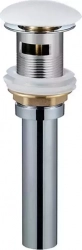 Донный клапан AQUAme Click-clack с переливом, белый (AQM7002-1W)