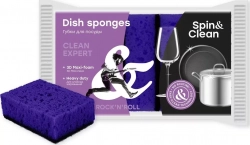 Губки для посуды SPIN&CLEAN SC680212093 Rock'n'Roll, крупнопористые, серия Clean Expert, 5 шт