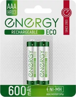 Аккумулятор ENERGY Eco NIMH-600-HR03/2B (АAА) 104986