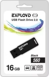 Флеш-накопитель EXPLOYD 16GB-560-черный USB флэш-накопитель