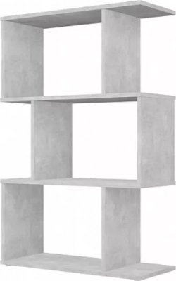Стеллаж POLINI Home Smart фигурный 3 секции, бетон (1кор)