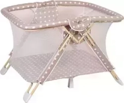 Манеж POLINI kids Comfort Звезды, макиато-белый (1кор)