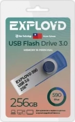 Флеш-накопитель EXPLOYD EX-256GB-590-Blue 3.0 USB флэш-накопитель USB