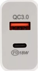 Сетевое зарядное устройство REXANT (18-2216) USB-A+USB-C адаптер, 18W белое