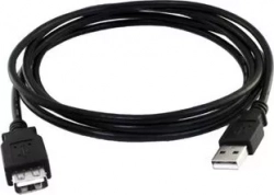 Кабель EXPLOYD EX-K-1399 USB 2.0 AM - AF 1.0M чёрный