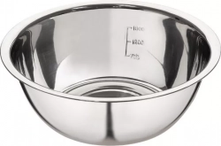 Миска MALLONY Bowl-Roll-24, объем 2500 мл, из нерж стали, зеркальная полировка, диа 24 см (003278)