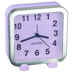 Часы настольные PERFEO (PF_C3162) Quartz "PF-TC-018", квадратные 13*13 см, фиолетовые