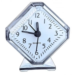 Часы настольные PERFEO (PF_C3090) Quartz "PF-TC-002", ромб. 7,5*8,5 см, белые