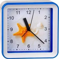 Часы настольные PERFEO (PF_C3137) Quartz "PF-TC-010", квадратные 14,8*14,8 см, подвес на стену, звезда