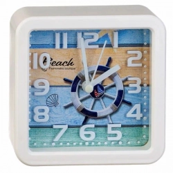 Часы настольные PERFEO (PF_C3151) Quartz "PF-TC-014", квадратные 10,5*10,5 см, штурвал