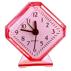 Часы настольные PERFEO (PF_C3091) Quartz "PF-TC-002", ромб. 7,5*8,5 см, красные