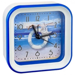 Часы настольные PERFEO (PF_C3105) Quartz "PF-TC-006", квадратные 10*10 см, спасат. круг