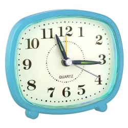 Часы настольные PERFEO (PF_C3103) Quartz "PF-TC-005", прямоугольные 10*8,5 см, синие