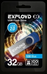 Флеш-накопитель EXPLOYD 32GB 530 синий USB флэш-накопитель