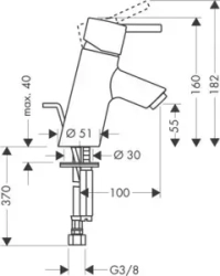 Смеситель для раковины Hansgrohe Talis S (32020000)