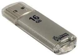 Флеш-накопитель SMARTBUY 16GB V-CUT SILVER