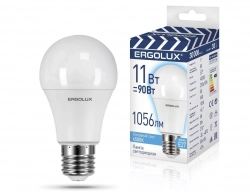 Лампа ERGOLUX LED-A60-11W-E27-4K (Эл. светодиодная ЛОН 11Вт Е27 4500К 220-240В, ПРОМО)