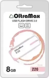 Флеш-накопитель OLTRAMAX OM-8GB-220-розовый USB флэш-накопитель
