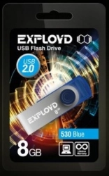 Флеш-накопитель EXPLOYD 8GB 530 синий USB флэш-накопитель