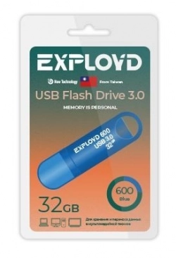 Флеш-накопитель EXPLOYD EX-32GB-600-Blue 3.0 USB флэш-накопитель USB
