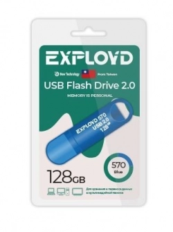 Флеш-накопитель EXPLOYD EX-128GB-570-Blue USB флэш-накопитель
