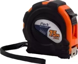 Рулетка PARK TM29-7525 с фиксатором, прорезиненный корпус, 7,5x25мм (353029) рулетка рулетка с