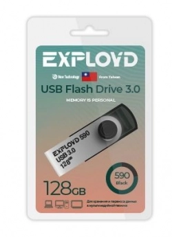 Флеш-накопитель EXPLOYD EX-128GB-590-Black 3.0 USB флэш-накопитель USB