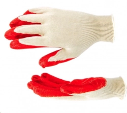 Перчатки REXANT (09-0220) Х/Б с латексным покрытием (11 класс), красные (20)