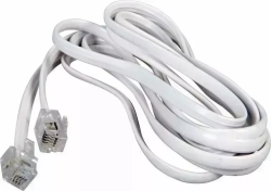 Смартфон REXANT (18-3051) Телефонный шнур, удлинитель RJ-11(6P-4C), длина 5 метров, белый