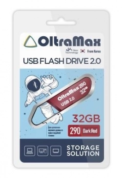Флеш-накопитель OLTRAMAX OM-32GB-290-Dark Red USB флэш-накопитель