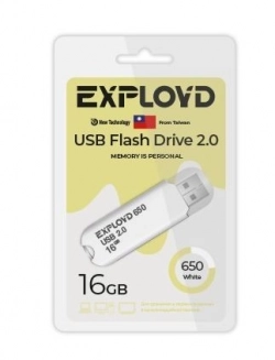 Флеш-накопитель EXPLOYD EX-16GB-650-White USB флэш-накопитель