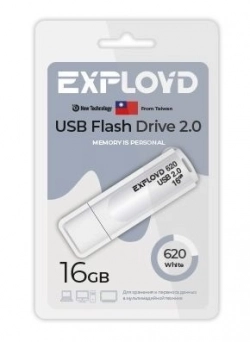 Флеш-накопитель EXPLOYD EX-16GB-620-White USB флэш-накопитель