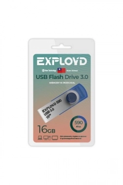 Флеш-накопитель EXPLOYD EX-16GB-590-Blue 3.0 USB флэш-накопитель USB