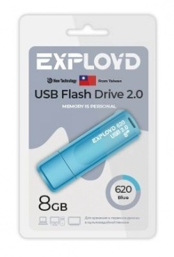 Флеш-накопитель EXPLOYD EX-8GB-620-Blue USB флэш-накопитель
