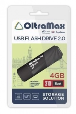 Флеш-накопитель OLTRAMAX OM-4GB-310-Black USB флэш-накопитель